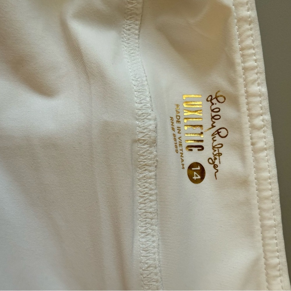 Lilly Pulitzer White Athletic Shorts Size 14 - Picture 8 of 8